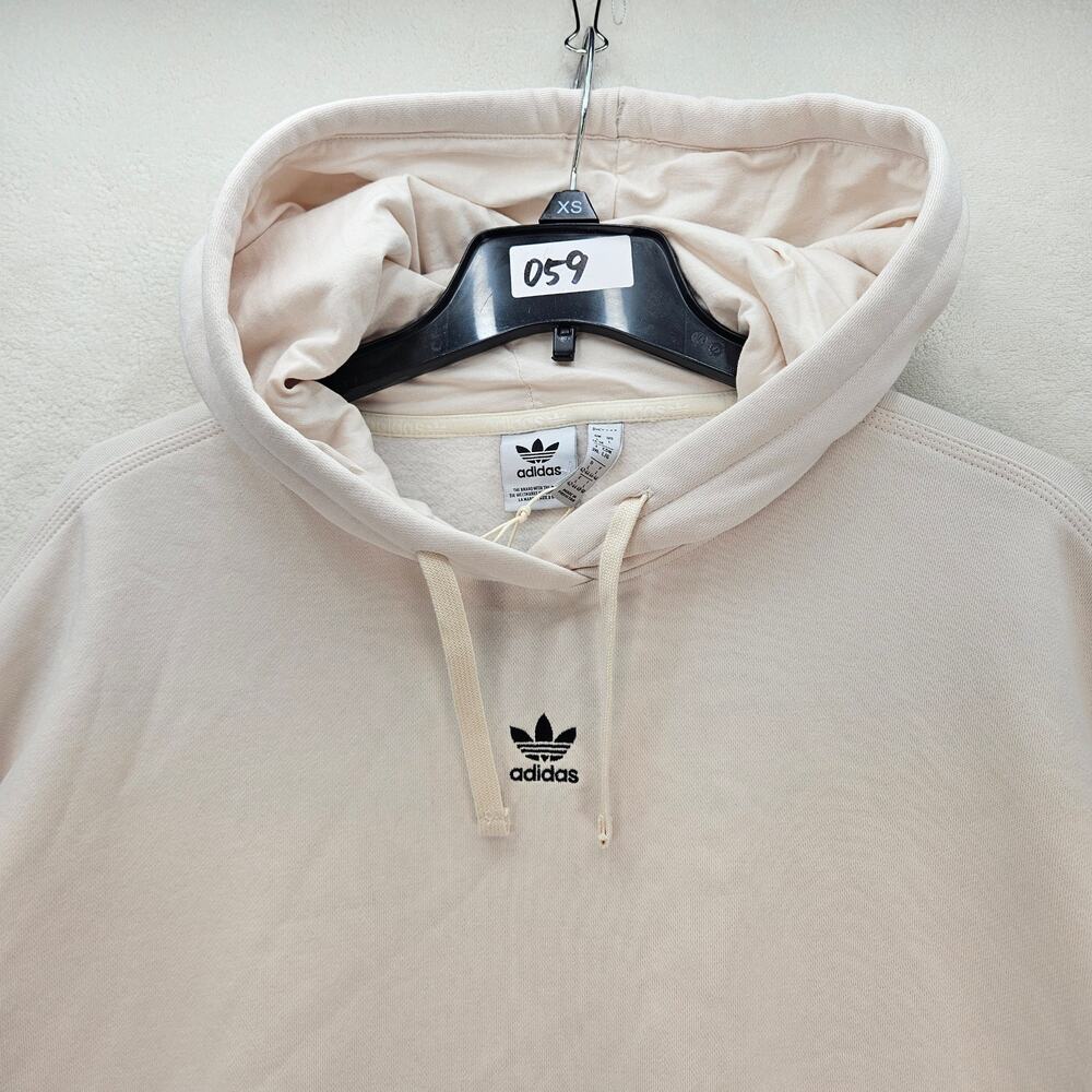ADIDAS ORIGINALS WOMEN'S XL WONDER WHITE ESSENTIALS OVERSIZED HOODIE NWT - Picture 2 of 6